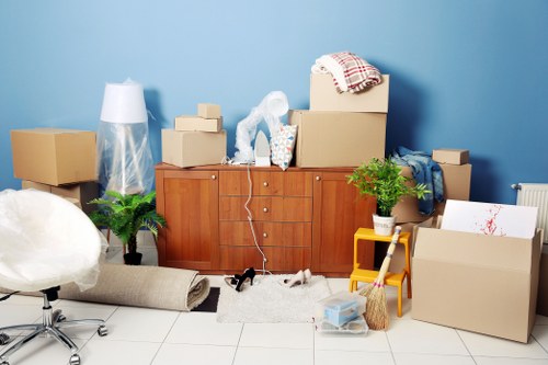 Student removals in Greenwich with a moving van near university housing