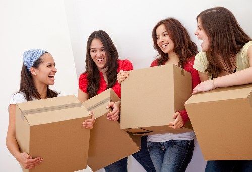 Loading furniture into a removal truck in Greenwich