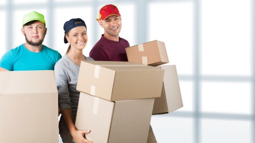 Careful packing and wrapping of furniture for transport