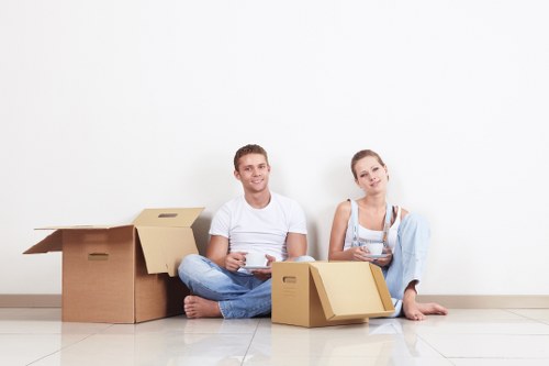 Movers carrying household items with care in Greenwich