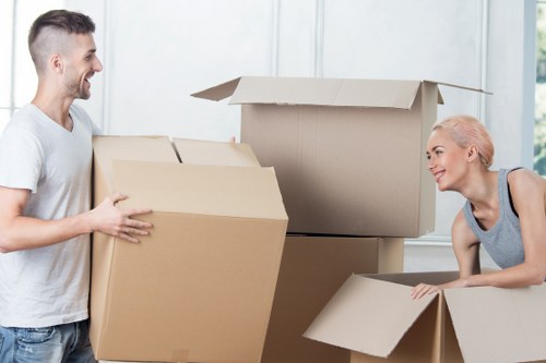 Office relocation equipment and boxes for Greenwich removal services