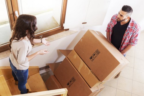 Efficient household packing and boxes ready for relocation in Greenwich
