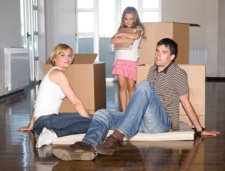 Packed boxes prepared for student removals Greenwich service